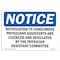 Signmission OSHA Sign, 7" H, Rigid Plastic, Notification To Consumers Physician Assistants Sign, Landscape OS-NS-P-710-L-16917 - alternate 1